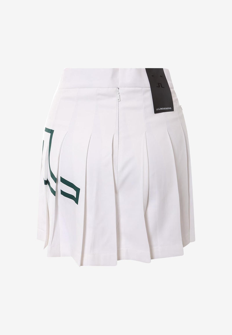 J.Lindeberg Naomi Pleated Mini Skirt White GWSD07827_0000