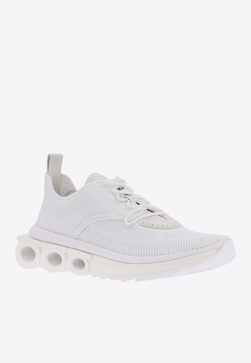 Salvatore Ferragamo Nima Primeknit Low-Top Sneakers White 021285760648_BIANCO