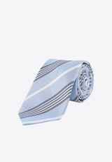 Nicky Milano Striped Silk Tie Blue 100JACQUARD23_1