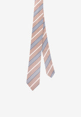 Nicky Milano Striped Silk Tie Beige 100JACQUARD23_4