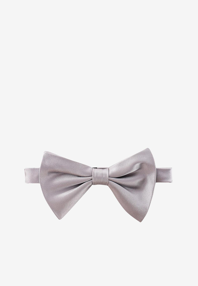 Nicky Milano Basic Silk Bow Tie Gray VENTOBGALLA13X9_20