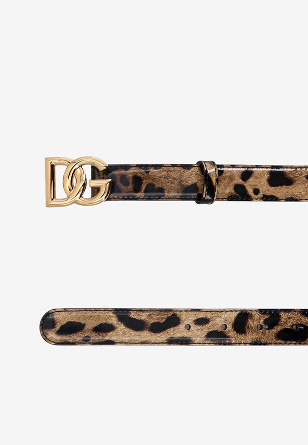 Dolce 
Gabbana DG Logo Leopard Print Belt BE1447AM568_HA93M