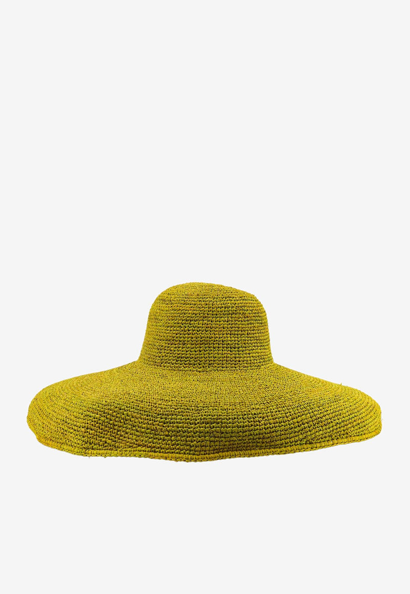 IBELIV Izy Raffia Hat Yellow IZY_ANIS