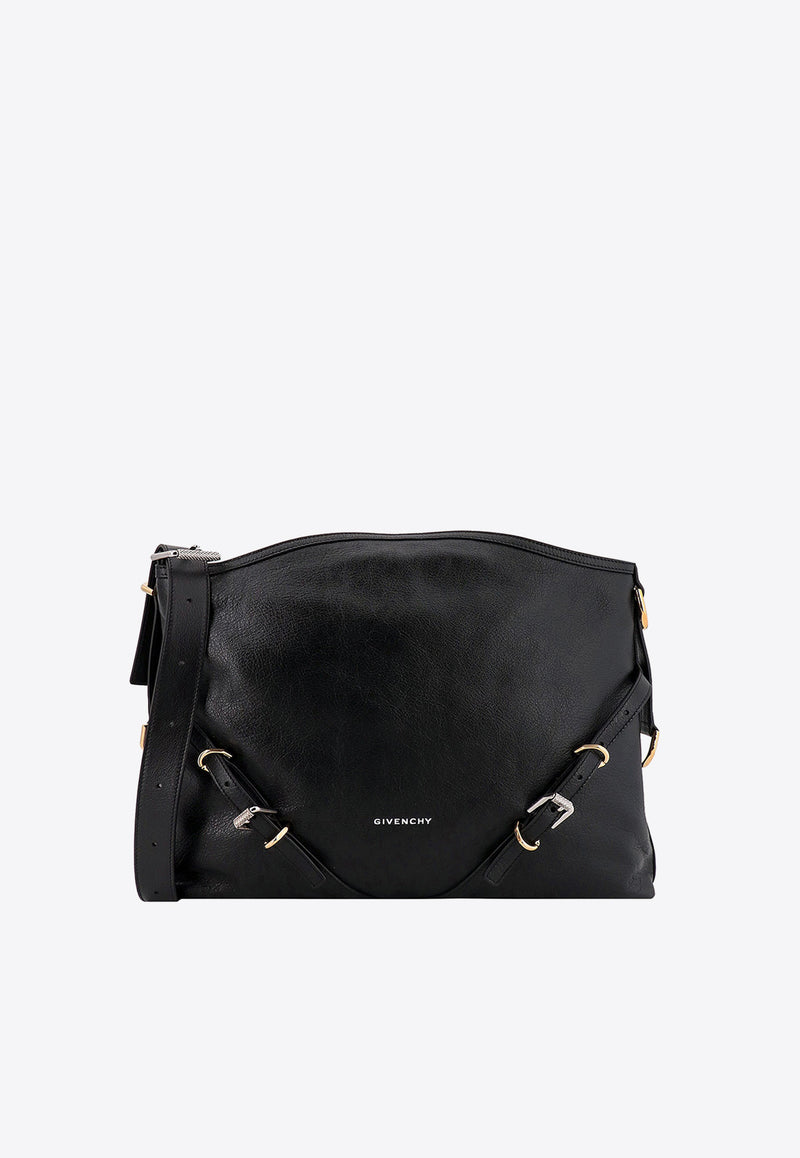 Givenchy Medium Voyou Leather Crossbody Bag Black BB50SSB1Q7_001