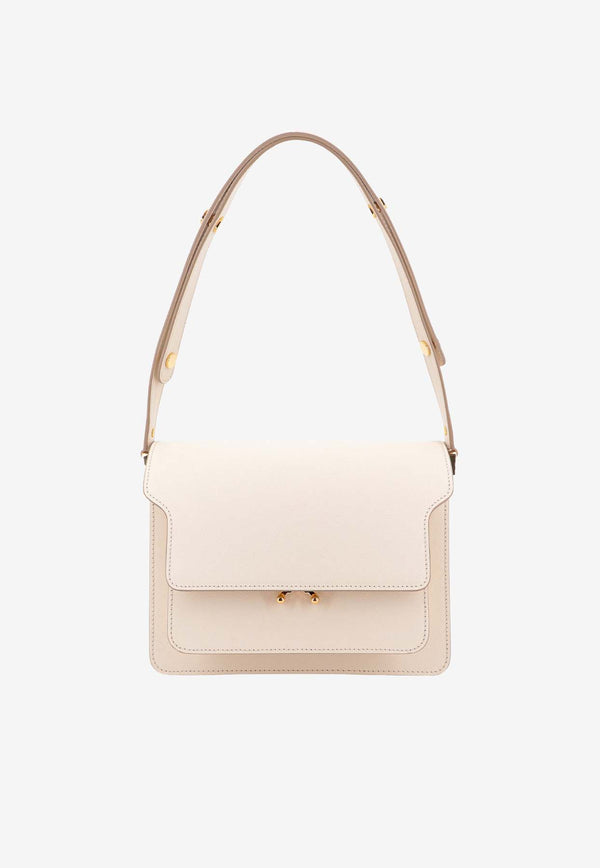 Marni Trunk Leather Shoulder Bag White SBMPN09U07LV520_Z601W