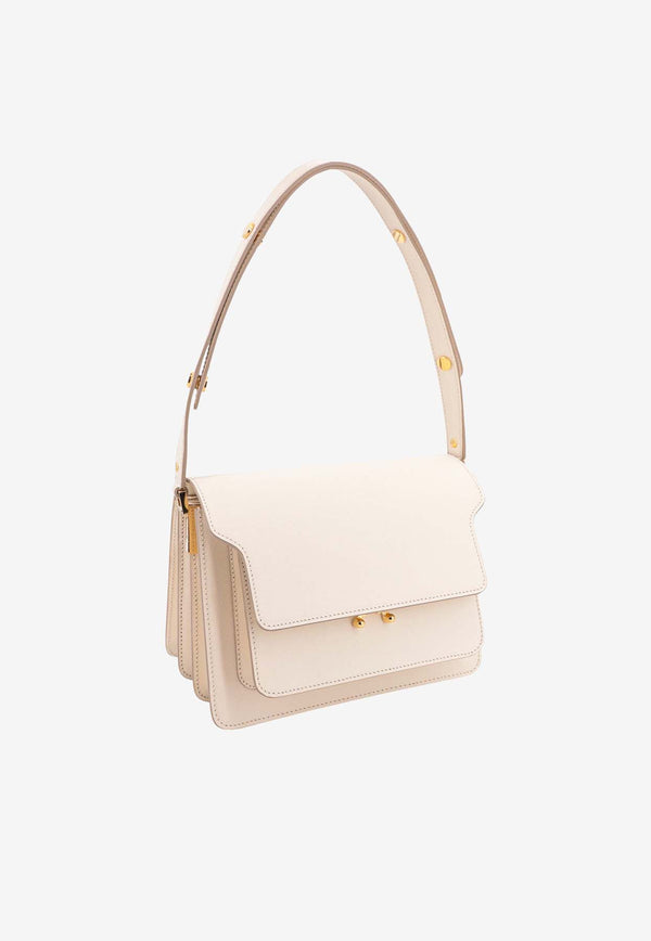 Marni Trunk Leather Shoulder Bag White SBMPN09U07LV520_Z601W