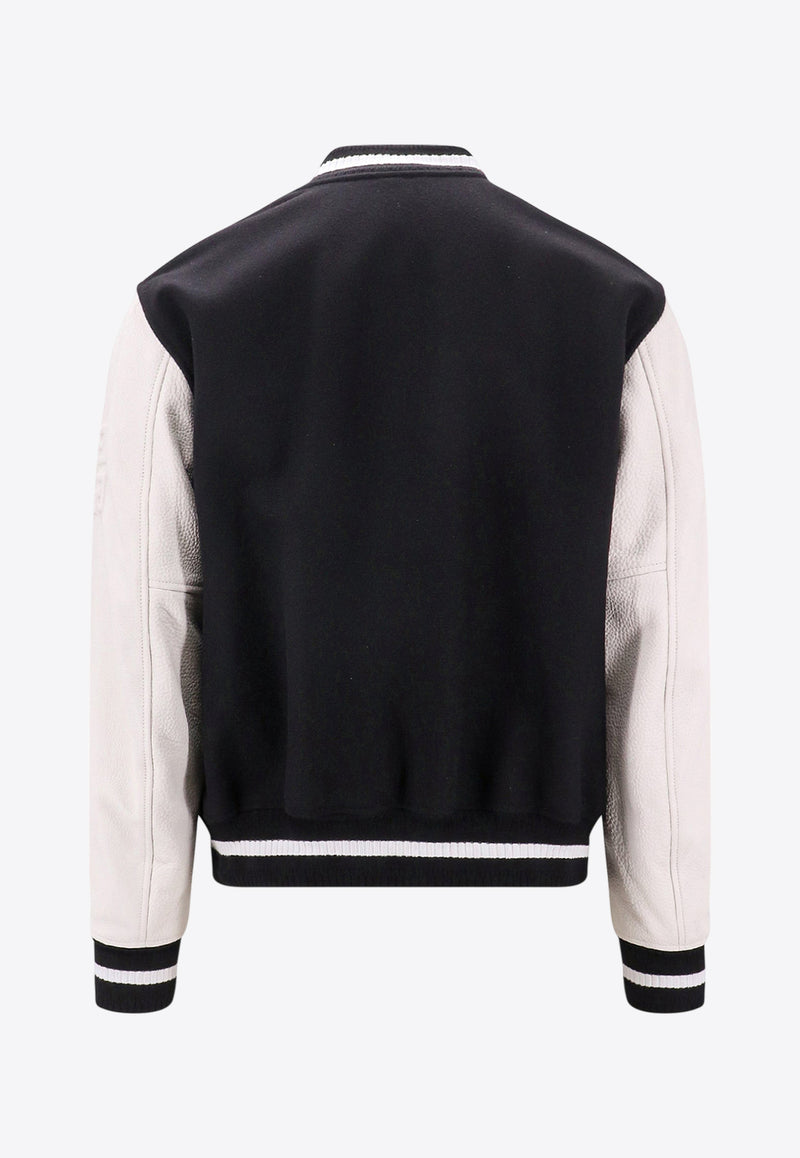 Givenchy Logo Patch Varsity Bomber Jacket Black BM011S6Y16_004