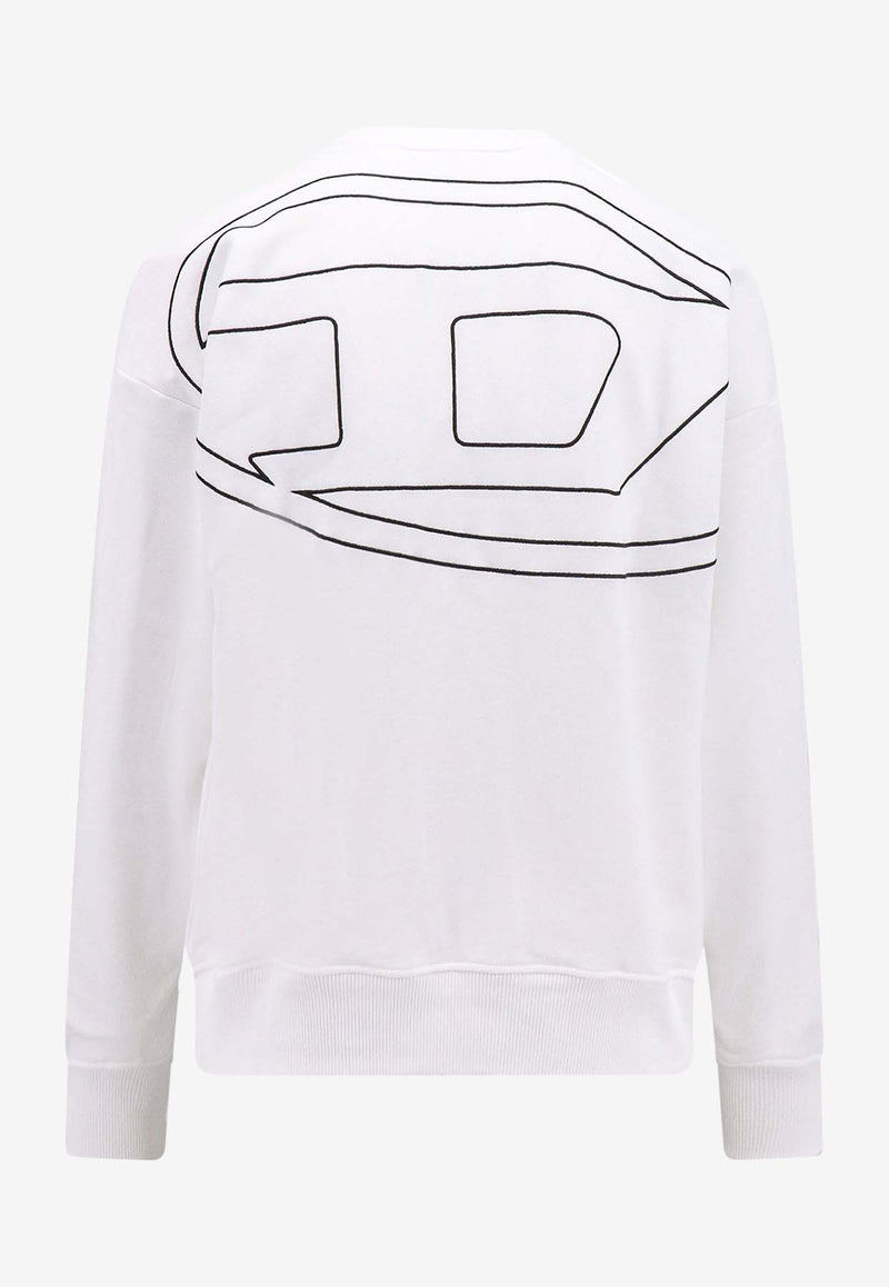 Diesel S-Rob Megoval D Embroidered Logo Sweatshirt White A113030GYCJ_141