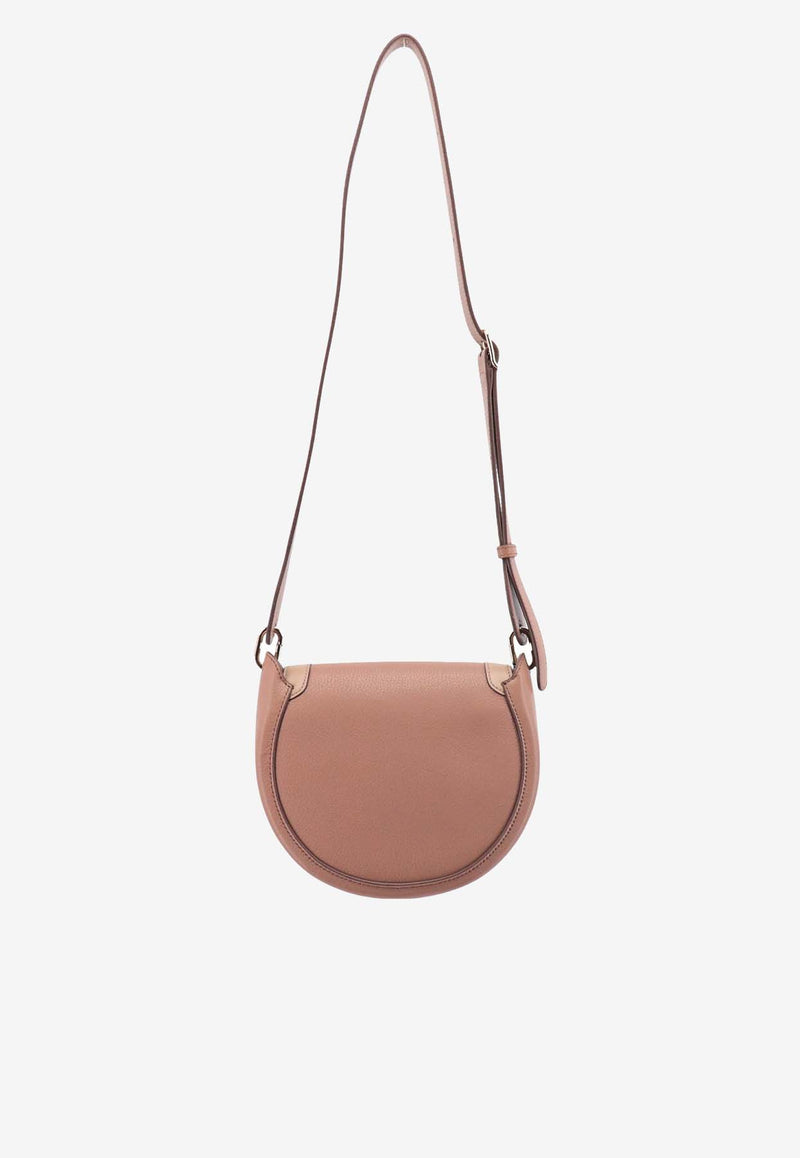 Chloé Small Arlène Charm Crossbody Bag in Calf Leather Beige C23AS141K58_527