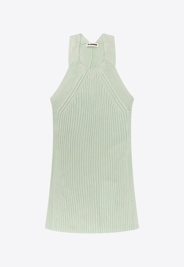 Jil Sander Rib Knit Sleeveless Top Green J02NC0176J18287_334