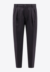 Dolce 
Gabbana Pinstripe Wool Tapered Pants

 Black GYDCHTFR2Z9_S8052