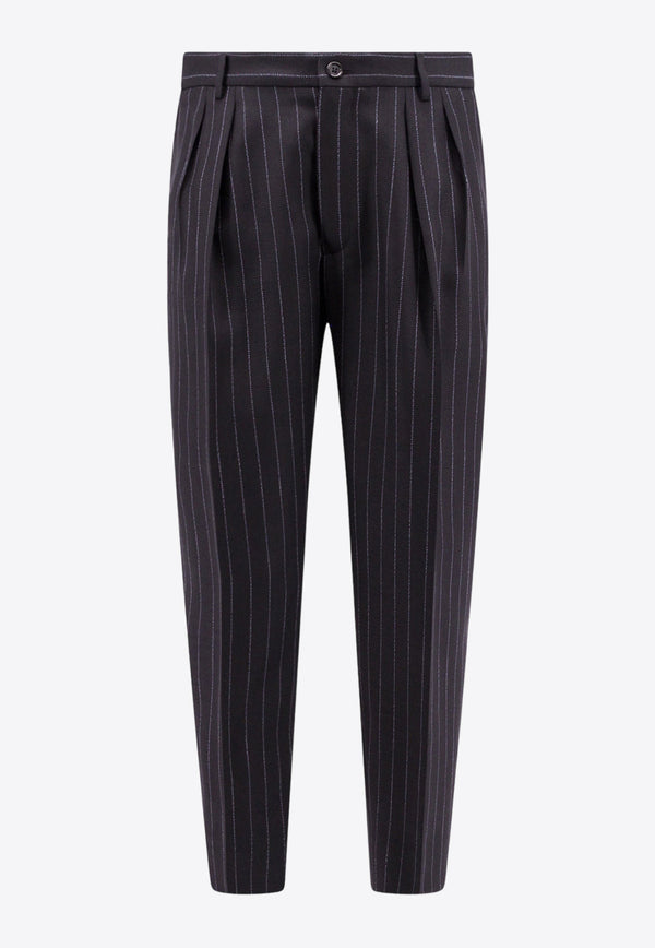 Dolce 
Gabbana Pinstripe Wool Tapered Pants

 Black GYDCHTFR2Z9_S8052