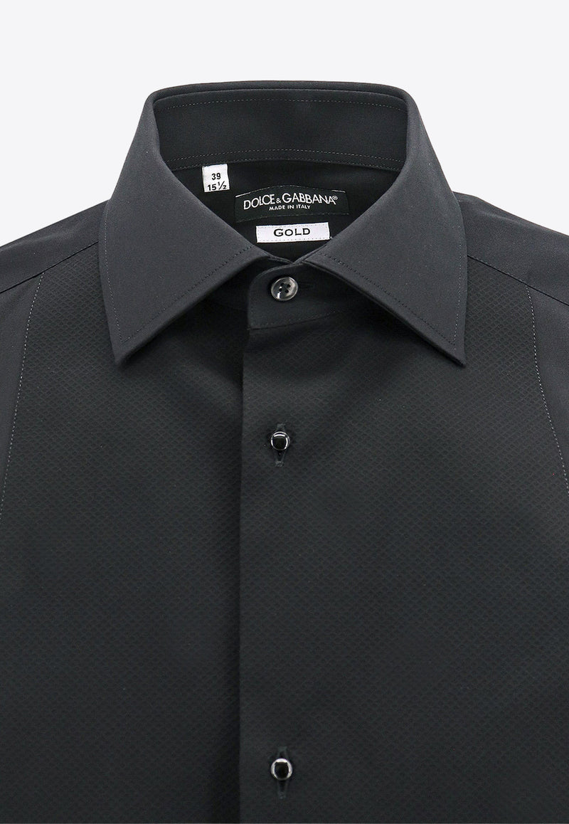 Dolce 
Gabbana Long-Sleeved Formal Shirt Black G5EN5TFU5U8_N0000