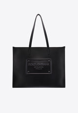 Dolce 
Gabbana Logo Embossed Leather Tote Bag Black BM2274AG218_80999-IH