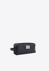 Dolce 
Gabbana Logo Plaque Toiletry Bag Black BT0989AD447_8B956