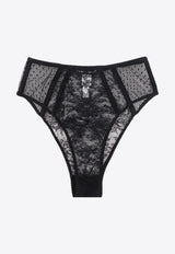 Dolce 
Gabbana High-Waist Plumetis Lace Panties Black O2C71TONO24_N0000