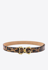 Dolce 
Gabbana DG Girls Leopard Print Leather Belt Brown BE1348AM568_HA93M