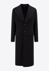 Dolce 
Gabbana Single-Breasted Wool Blend Coat Black G040VTHU7QV_N0000