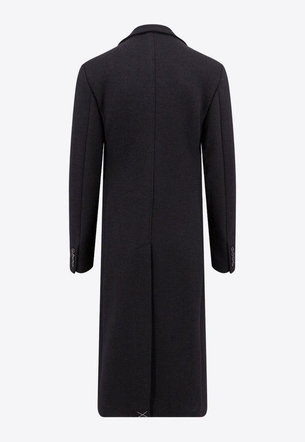 Dolce 
Gabbana Single-Breasted Wool Blend Coat Black G040VTHU7QV_N0000