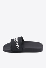 Givenchy Logo Rubber Slides Black BE3004E1UM_001