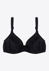 Versace Logo Jacquard Triangle Bra Black 10115891A08525_1B000