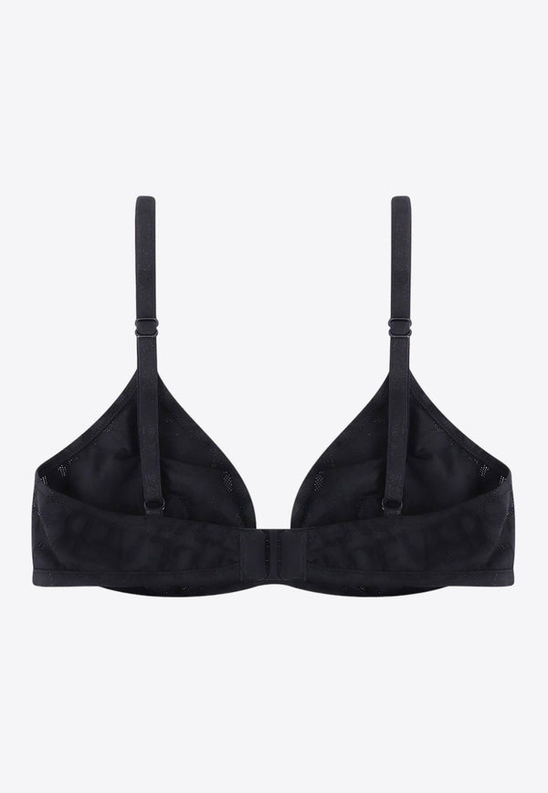 Versace Logo Jacquard Triangle Bra Black 10115891A08525_1B000