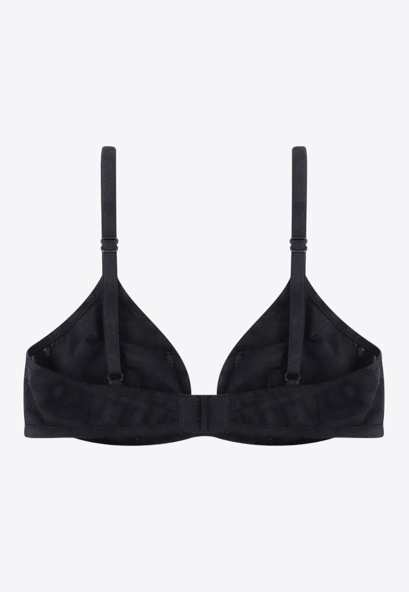 Versace Logo Jacquard Triangle Bra Black 10115891A08525_1B000