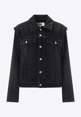 MM6 Maison Margiela Paneled Denim Jacket Black S52AM0260STZ086_961