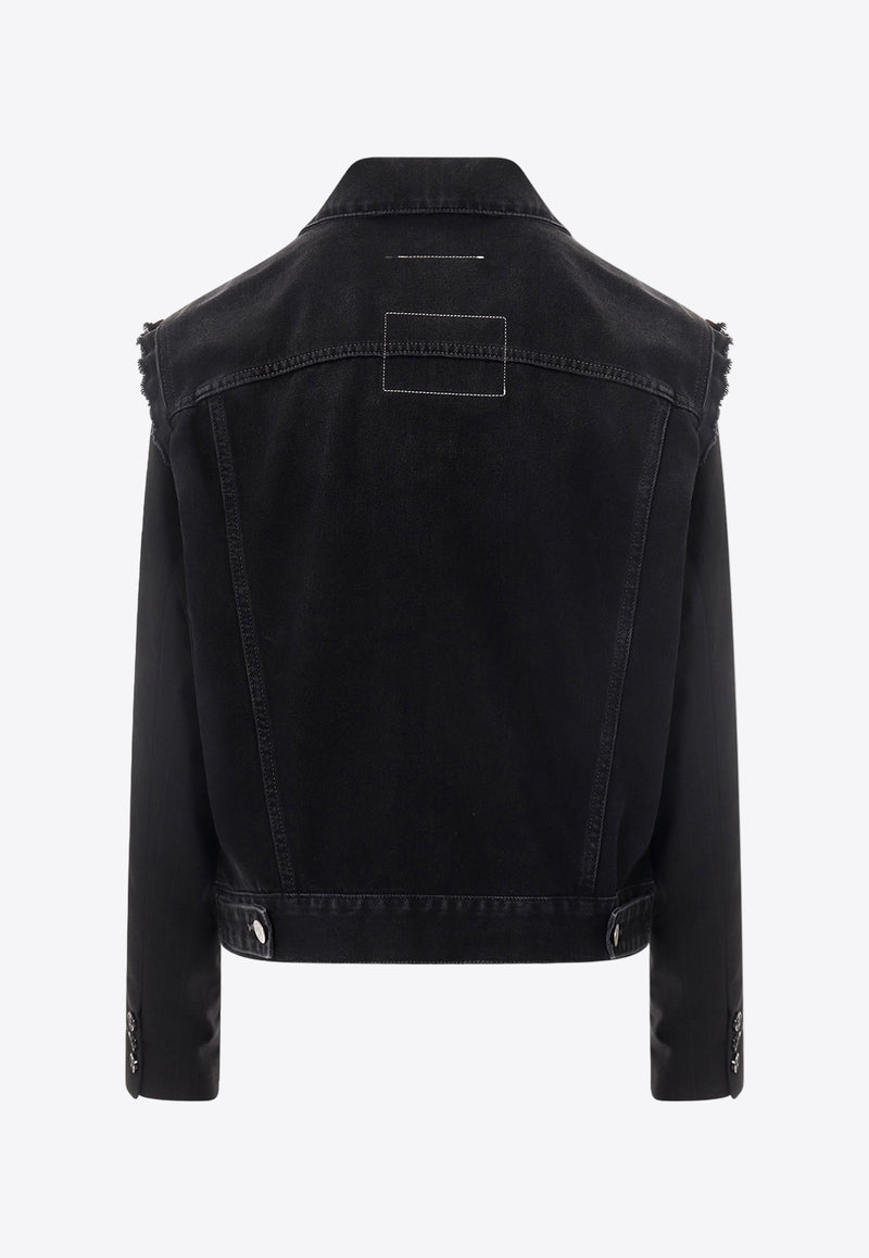 MM6 Maison Margiela Paneled Denim Jacket Black S52AM0260STZ086_961