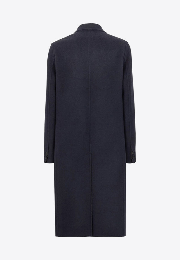 Fendi Double-Breasted Wool Coat Blue FF0770APOL_F1M2R