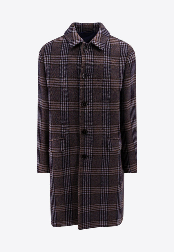 Etro Single-Breasted Check Pattern Coat Multicolor 1C5020018_0200