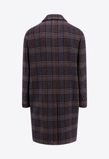 Etro Single-Breasted Check Pattern Coat Multicolor 1C5020018_0200