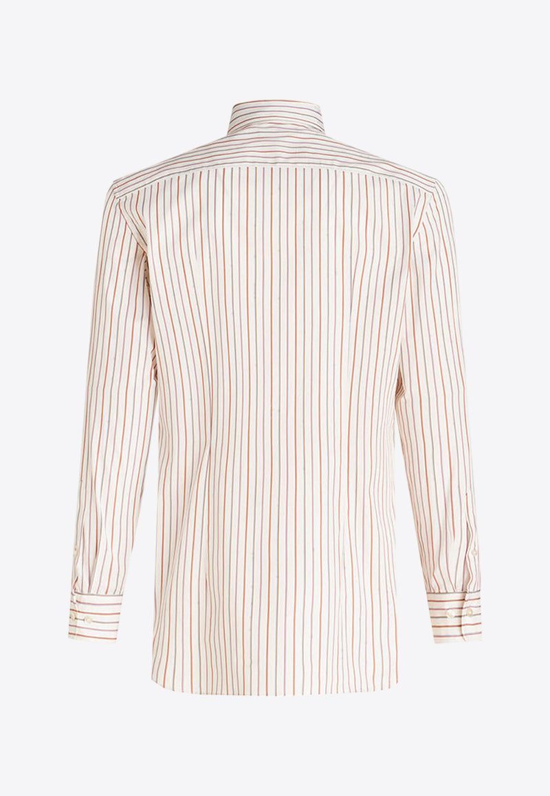 Etro Logo Striped Button-Down Shirt 163653103_0800 Multicolor