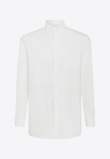 Etro Logo Embroidered Button-Up Shirt White 163658784_0990