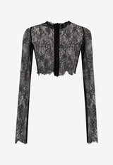 Dolce 
Gabbana Chantilly Lace Cropped Top Black F780MTHLM9J_N0000