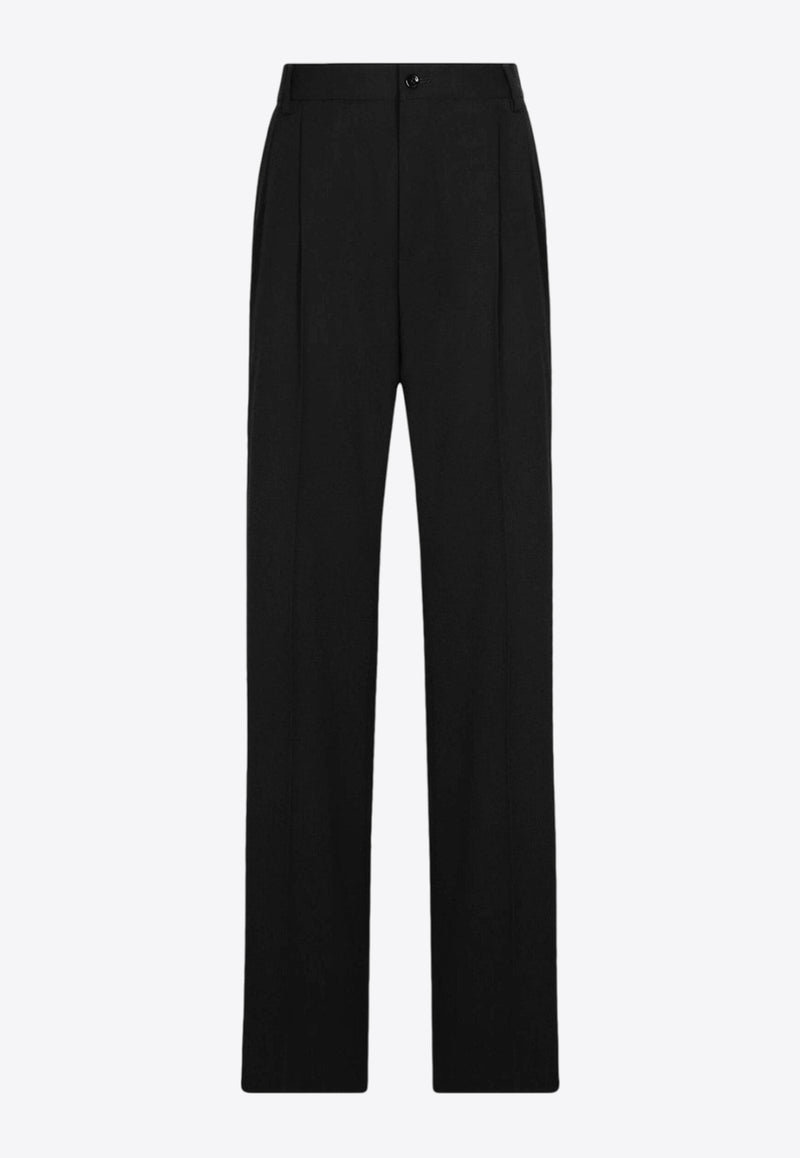 Dolce 
Gabbana Flared Wool-Blend Pants Black FTC17TFUBGB_N0000