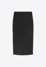 Tom Ford Ribbed Midi Skirt Black GCK158YAX590_LB999