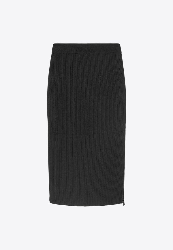 Tom Ford Ribbed Midi Skirt Black GCK158YAX590_LB999