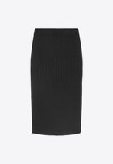 Tom Ford Ribbed Midi Skirt Black GCK158YAX590_LB999