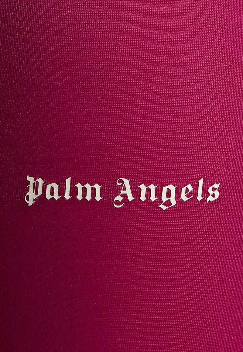 Palm Angels Logo Print Low-Rise Leggings Purple PWVG022F23FAB001_2801