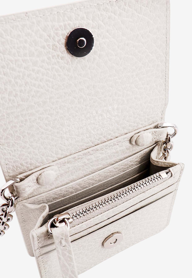 Maison Margiela Four Stitch Grained Leather Chain Wallet White SA3UI0009P4455_T1003