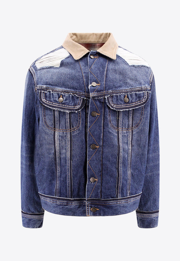 Maison Margiela Distressed Denim Jacket Blue S67AM0061STZ092_962