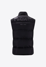 Alexander McQueen Graffiti Logo Padded Down Vest Black 682881QSR77_1000