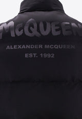 Alexander McQueen Graffiti Logo Padded Down Vest Black 682881QSR77_1000