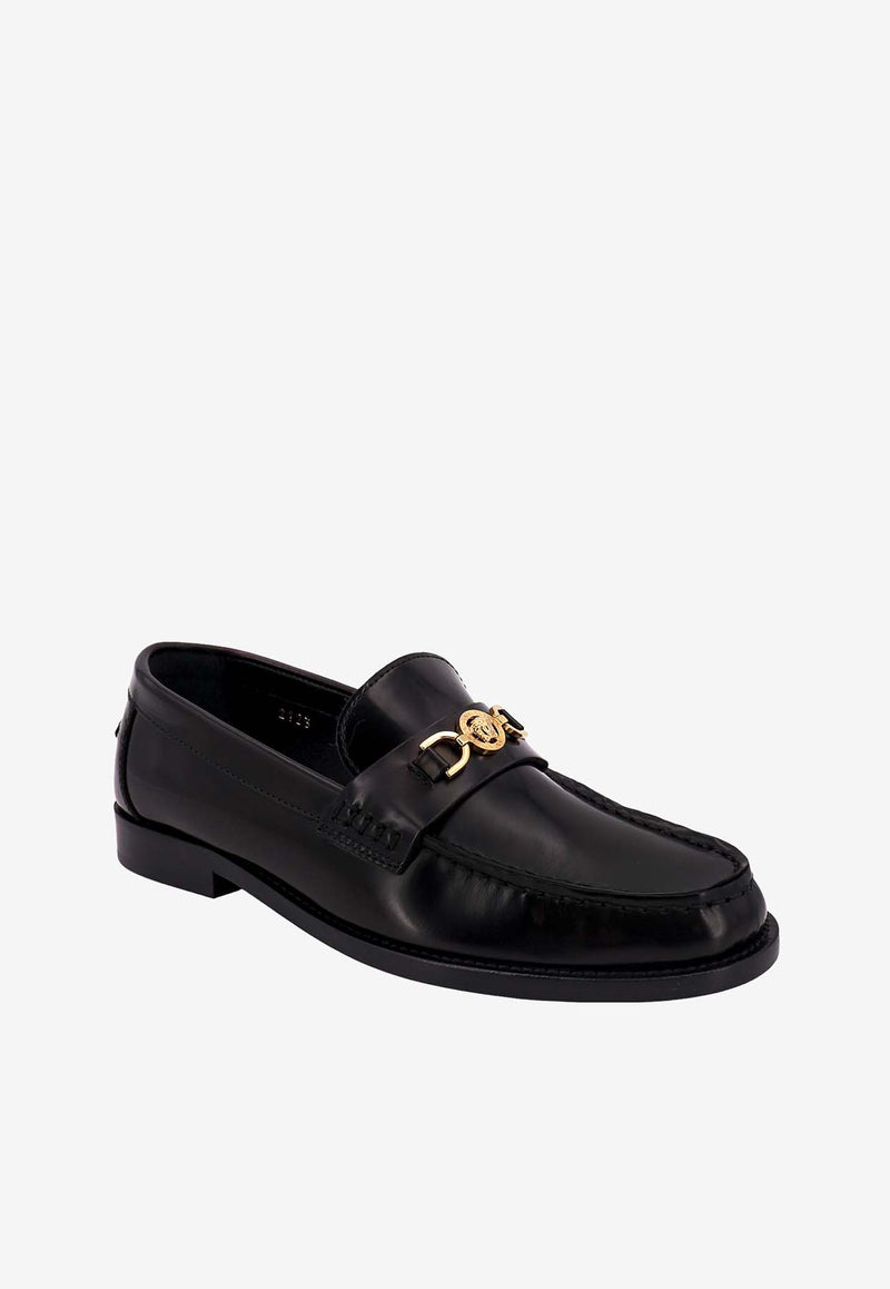 Versace Medusa 
95 Leather Loafers Black 10121231A08773_1B00V