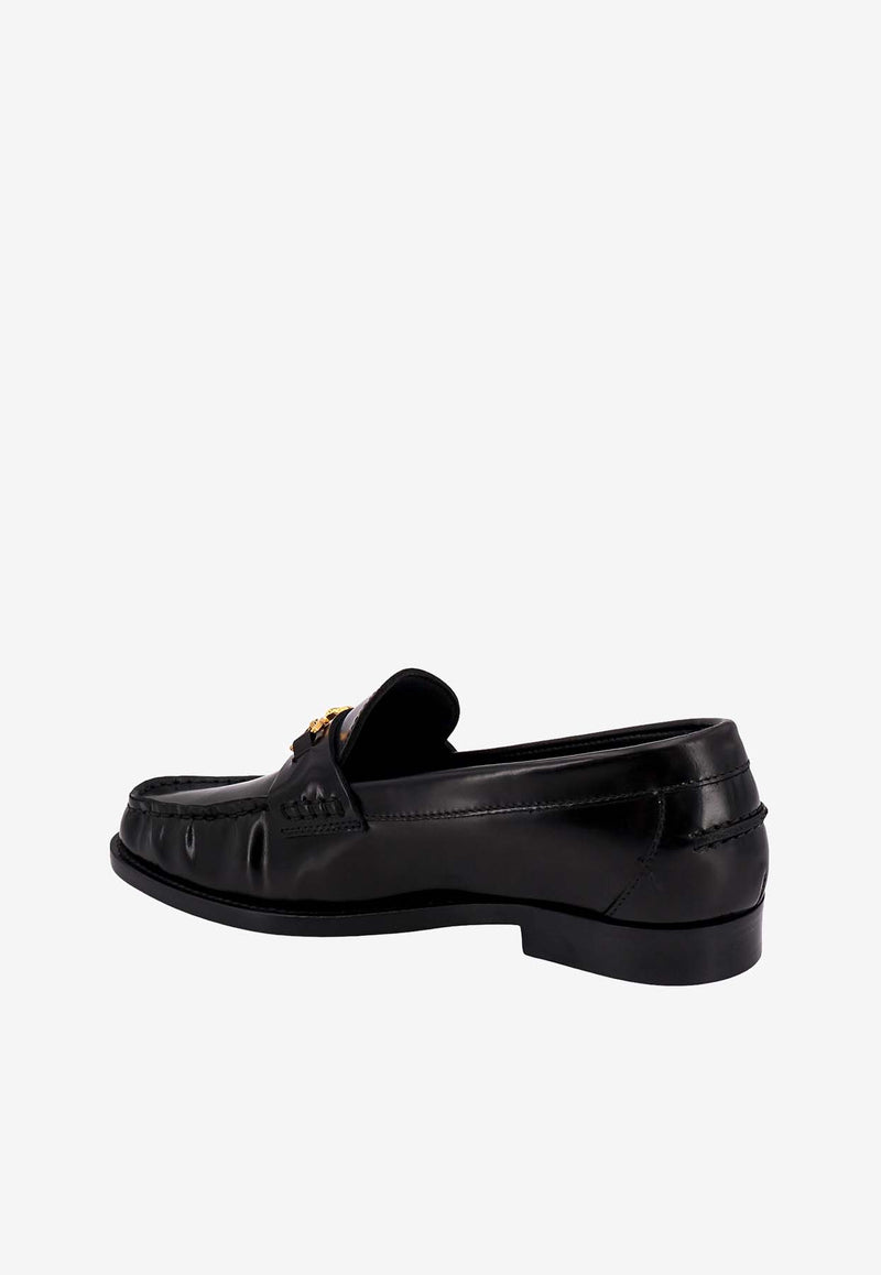 Versace Medusa 
95 Leather Loafers Black 10121231A08773_1B00V