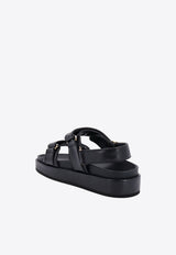 Tory Burch Kira Sport Leather Sandals Black 144328_001