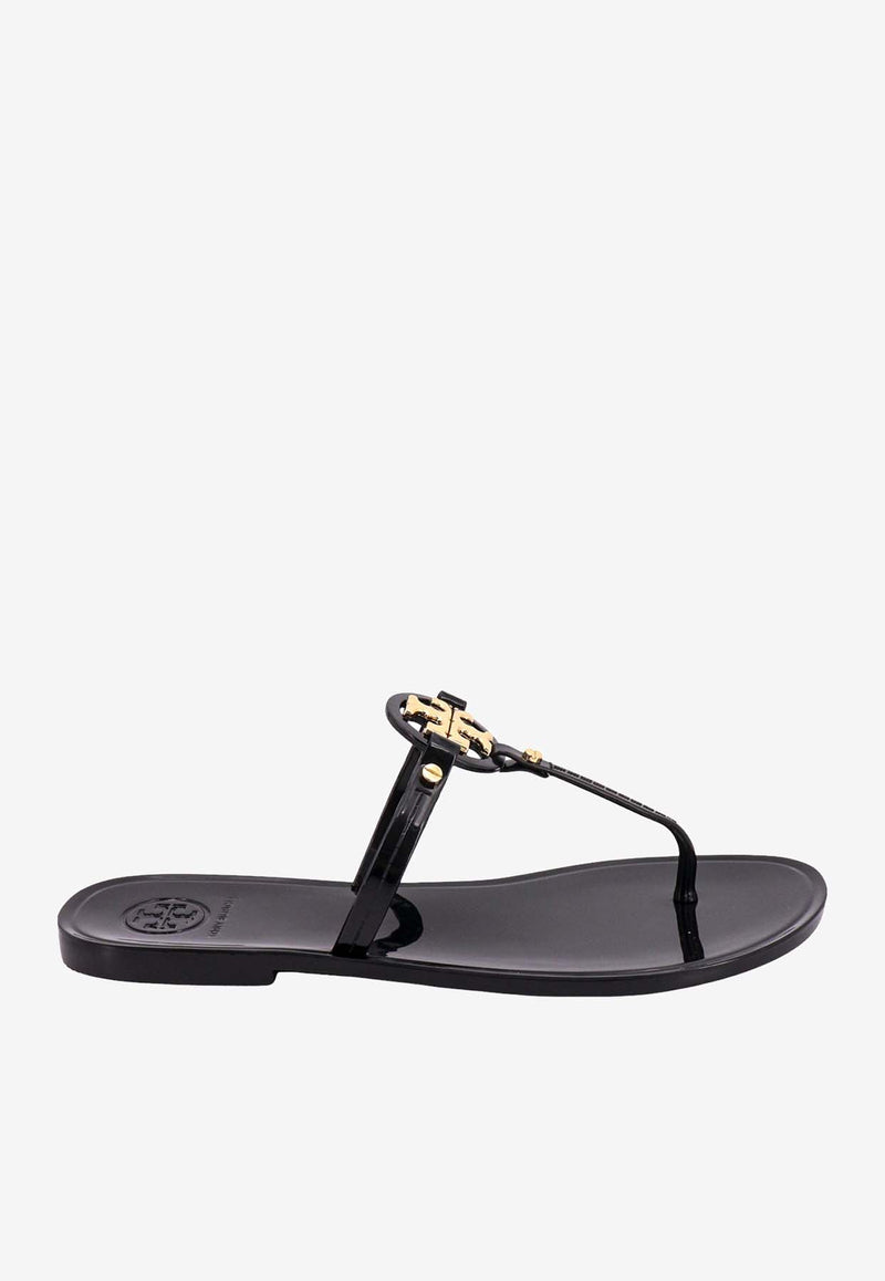 Tory Burch Mini Miller Flat Thong Sandals Black 9296 0-001