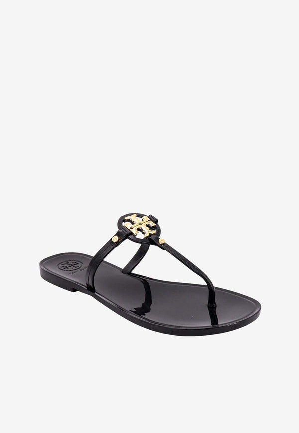 Tory Burch Mini Miller Flat Thong Sandals Black 9296 0-001