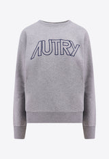 Autry Embroidered Logo Crewneck Sweatshirt Gray SWIW408M_408M